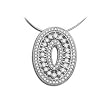 14K White Gold Diamond Pendant