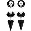 0 Gauge The Punisher Fake Tapers Ear Plug Set