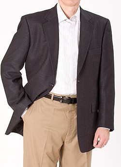 Kilburne & Finch Solid Black 2-Button Seasonal Sport Coat