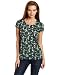 Chaus Women's Stripe Animal Spots Burnout Top