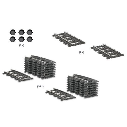 41J3qqjlpwL Lego 9V Train Track Starter Collection #2159