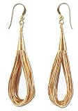 Liquid Gold over Solid Sterling Silver 10 Strand Earrings