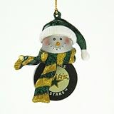 SC Sports Dallas Stars 3" Striped Snowman Puck Ornament 6-Pack