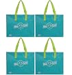 Insulated Tote Bag, 15"x12", Aqua, 4 Pack Set