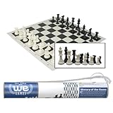 WE Games Roll-up Travel Chess Set in Carry Tube with Shoulder Strap