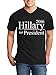 Shop4Ever® Hillary For President 2016 Men's V-Neck T-shirt Political Shirts