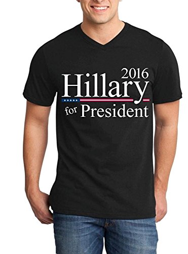 Shop4Ever® Hillary For President 2016 Men's V-Neck T-shirt Political Shirts