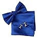 EBC1E01 Multicolored Soild Silk Pre-tied Bowtie Cufflinks Handky Set By Epoint