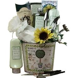 Garden Lovers Green Tea Spa Set - Bath and Body Gift Basket
