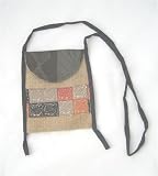 Guineafowl Handpainted Hessian Passport Holder/Shoulder Bag