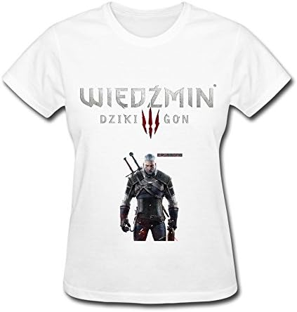 Kassem11wa Women's Witcher 3 Wild Hunt New Polish Logo T-shirt - XS White