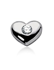 14K Gold Burnish set Diamond Heart Solitaire Pendant (1.00 cttw, F - G Color, SI2 Clarity)
