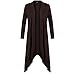 Solatin Women's Long Sleeve Waterfall Asymmetric Drape Open Long Maxi Cardigan