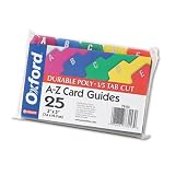 ESS73153 GUIDE,CARD,A-Z,1/5,3X5,POLY,ASST
