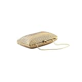 Large Pillow Shape Purse with Gold Color Swarovski Crystals