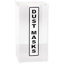 Brady M420 Plastic Acrylic Dust Mask Dispenser, Black on Clear, 6" W, 6" D, 12-1/2" H