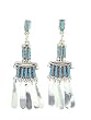 Beautiful! Sterling-silver Zuni Needle Point turquoise dangle-earrings Beautiful! Sterling-silver Zuni Needle Point turquoise dangle-earrings