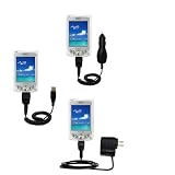 Deluxe Kit for the Mio Technology 339 includes a USB cable with Car and Wall Charger - Gomadic Brand w/ TipExchange Technology