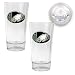 Philadelphia Eagles 2pc 16oz Pint Ale Glass Set with Football Bottom - Oval Logo NFL Football