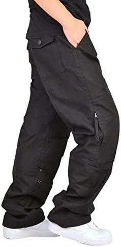 Yollmart Men's Cotton Vintage Outdoors Work Wear Cargo Pants Trousers