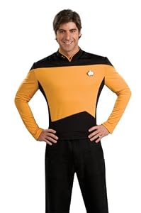 Star Trek the Next Generation Deluxe Gold Shirt, Adult Medium Costume