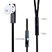 PWOW S500 In-Ear Earphones Headphones with Mic Stereo Earbuds Noodle Wired Earphones with Microphone & Volume Control Universal 3.5mm for iPhone/ Samsung/ Computer Black