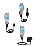 Deluxe Kit for the O2 XPhone I includes a USB cable with Car and Wall Charger - Gomadic Brand w/ TipExchange Technology