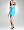 Back Cutout Shine Bodycon Dress - PEACOCK BLUE (M/L)