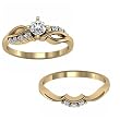 14K Yellow Gold Diamond Wedding Set - 0.42 Ct.