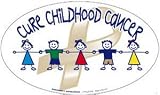 Cure Childhood Cancer Awareness Oval Decal