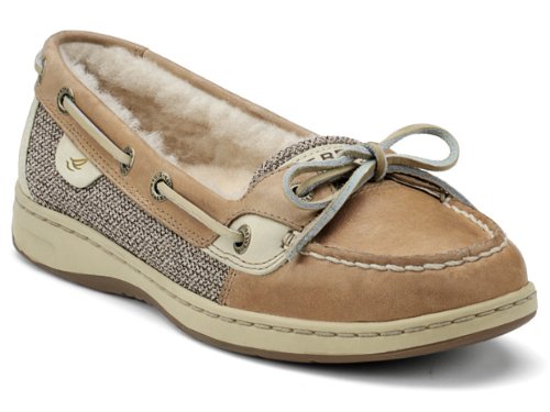 Sperry Top-Sider Women's Angelfish Slip-On,Linen/Oat (Shearling),7 US