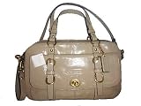 Coach Chelsea Patent Leather Satchel Handbag Sand Putty 14030