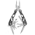 Gerber 01471 Suspension Butterfly Opening Multi-Plier, with Sheath