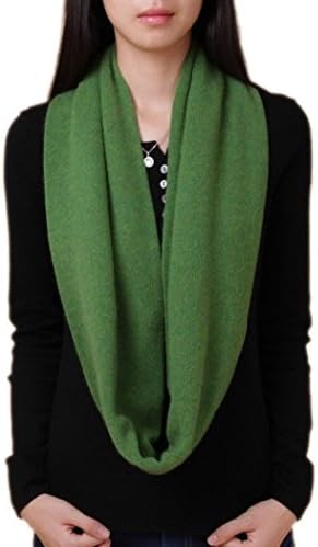 Novawo Women's Men's Super Soft Cashmere Solid Infinity Scarf