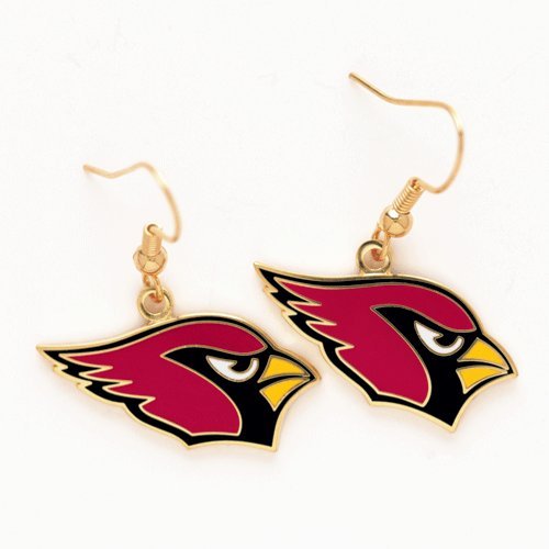 Arizona Cardinals Earrings w/Jewelry Card