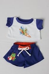 20169-Frog Surfer Outfit Clothes for 14" - 18" Stuffed Animals and Dolls