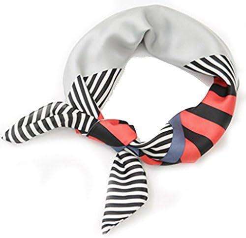 The Genie Line Square Scarf (Red Black)