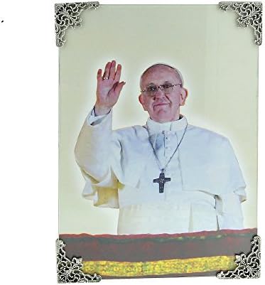 The Vatican Library Collection Pope Francis Commemorative Silver-Tone Filigree Frame (5"x7")
