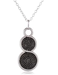 Sterling Silver Diamond Figure 8 Pendant Necklace (0.05 cttw, H-I Color, I1-I2 Clarity)