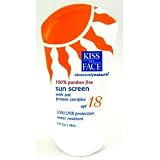 Kiss My Face Sunscreen SPF#18 with Oat Protein 100% Paraben Free 118ml