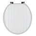 White Bead Board Toilet Seat