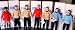 STAR TREK RJ ERNST Hamilton Porcelain Dolls Kirk Spock McCoy Sulu Chekov Scotty