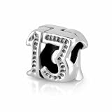 Chuvora Sterling Silver Lucky Thirteen Bead Charm Fits Pandora Bracelet