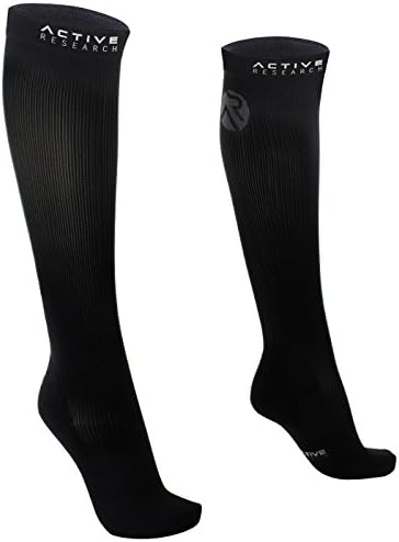 Active Research® Compression Knee High Socks - Best Athletic Compression &amp; Support Socks For Sports, Basketball, Training, Running, Crossfit &amp; More - Medium
