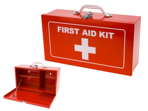 First Aid Kit medicine cabinet red