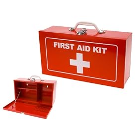 PT First Aid Kit Medicine Cabinet Red