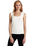 Jones New York Collection Womens Rib Square Neck Shell
