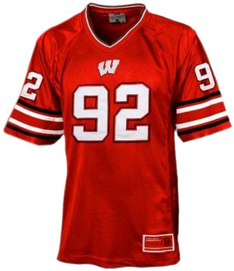 Buy University of Wisconsin Youth Prime Time Football Jersey by Colosseum Athletics