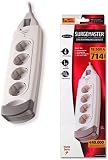Belkin 4-Fach Ueberspannungsschutz SurgeMaster, Home Serie, bis zu 40.000 Euro Garantie fuer angeschlossene Geraete, 1m
