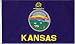 Kansas US State Flag - 3 foot by 5 foot Polyester (NEW)